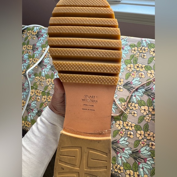 Stuart Weitzman Pink/Mauve Velvet and Leather Combat boot size 8 - Picture 16 of 16